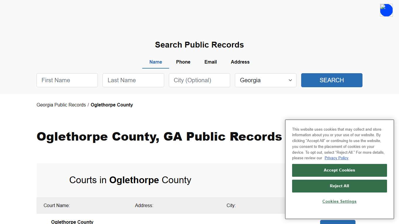 Oglethorpe County, GA Public Court, Arrest and Inmate Records - ThePublicIndex